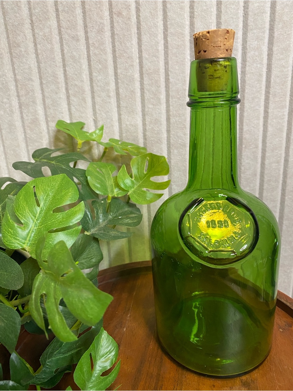 VTG Rogers Bros 1850 Salem NJ Decanter Bottle Green